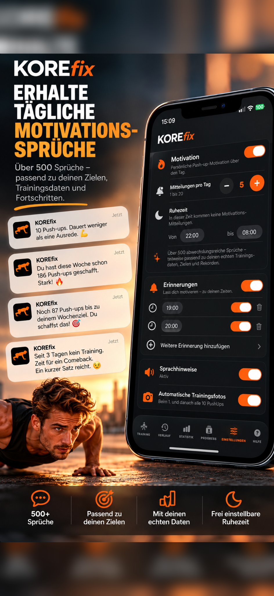 KOREfix tägliche Motivationssprüche